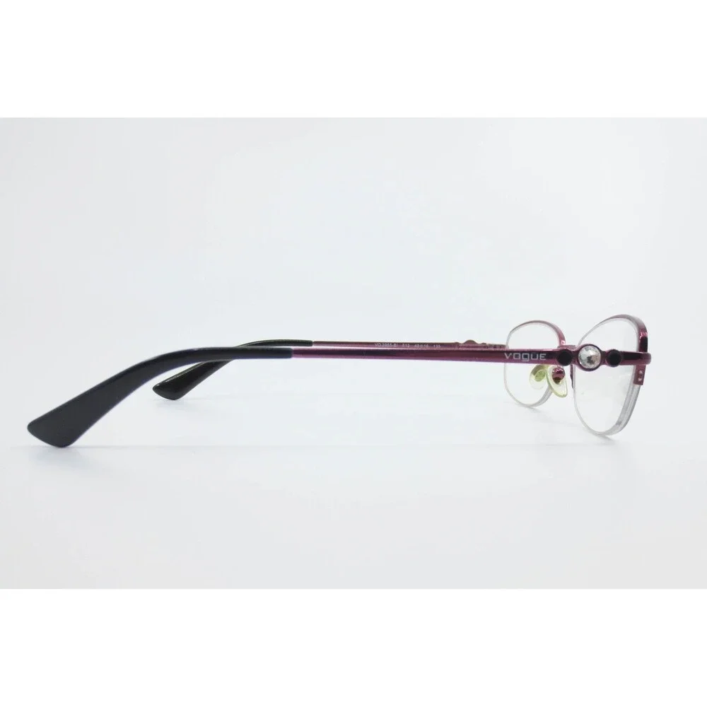 Vogue VO 3955-BI 812 Purple Metal Oval Semi-Rimless Eyeglass Frames 49-16-135